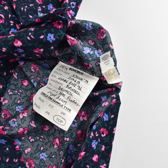 Bonobos NEW M Slim Fit Short Sleeve Shirts Navy - Picture 6 of 7